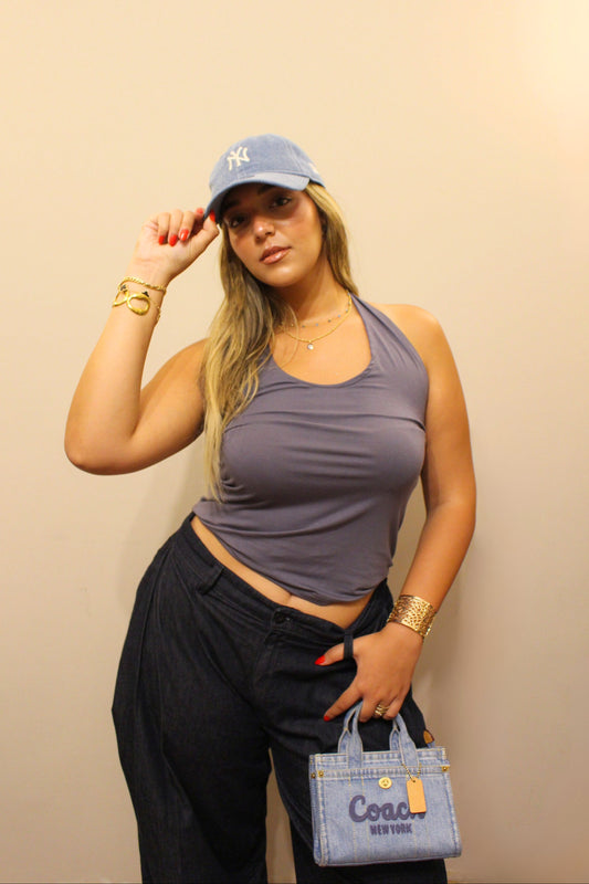 Nova Halter Top in Grey