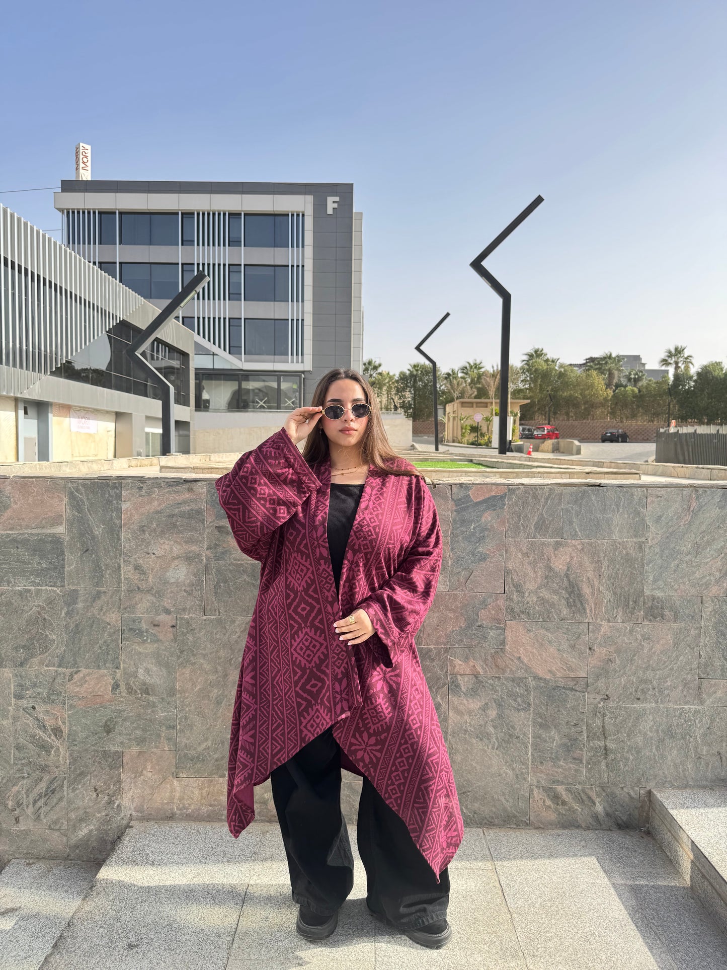 Alaya Kaftan in Pink/Brown