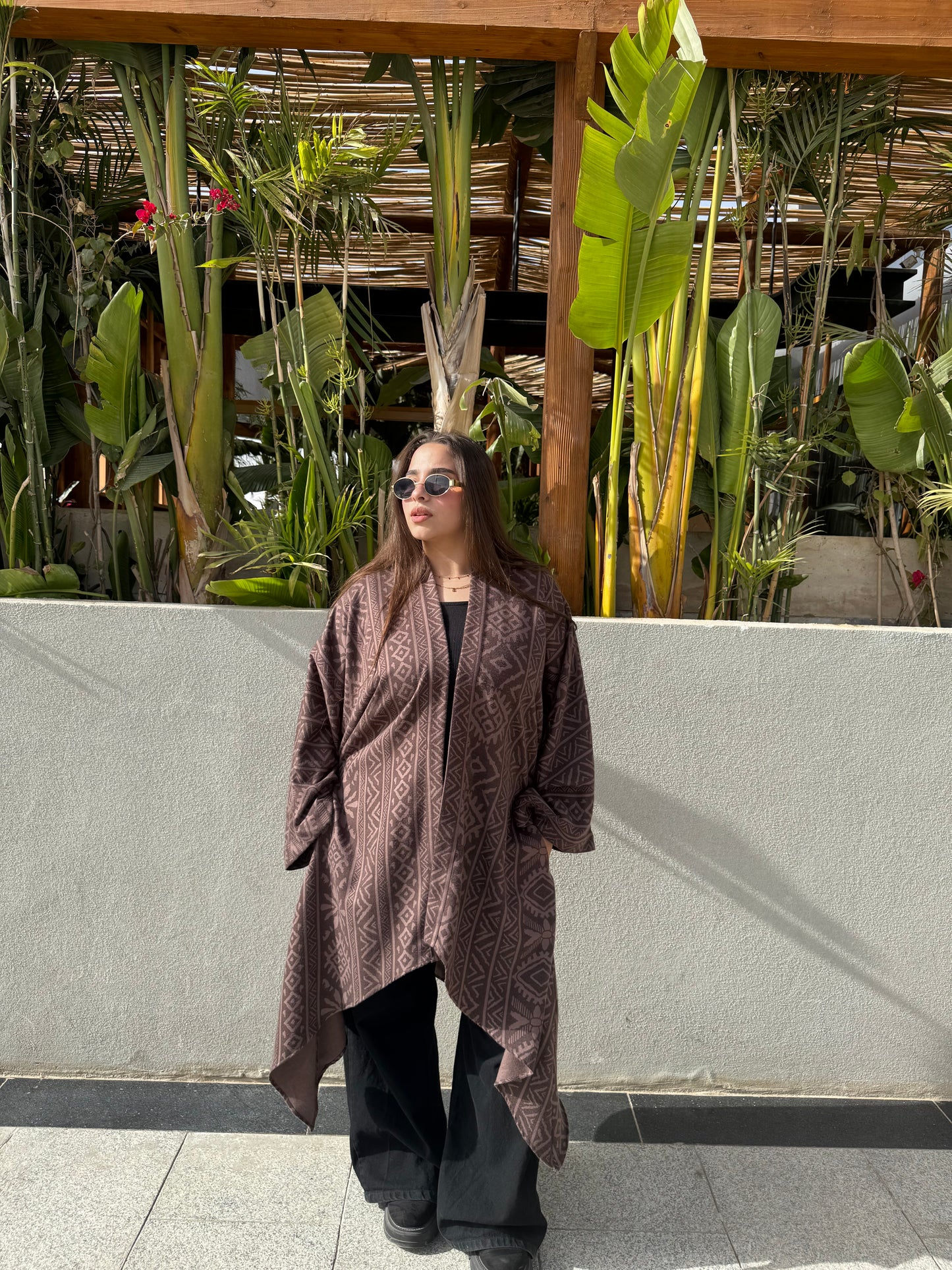 Alaya Kaftan in Brown/Beige