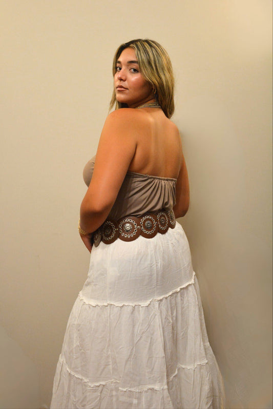 Nova Halter Top in Mocha