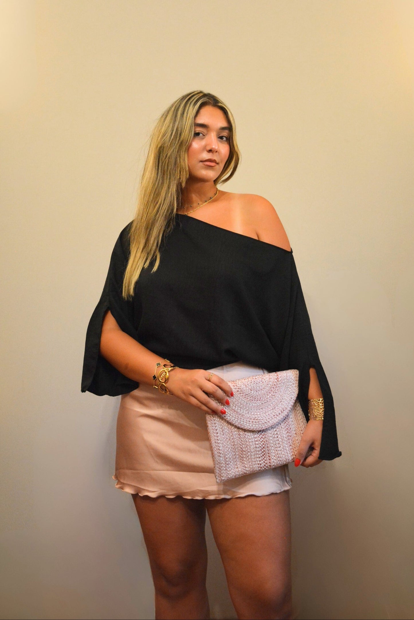 Ayla Linen Top in Black