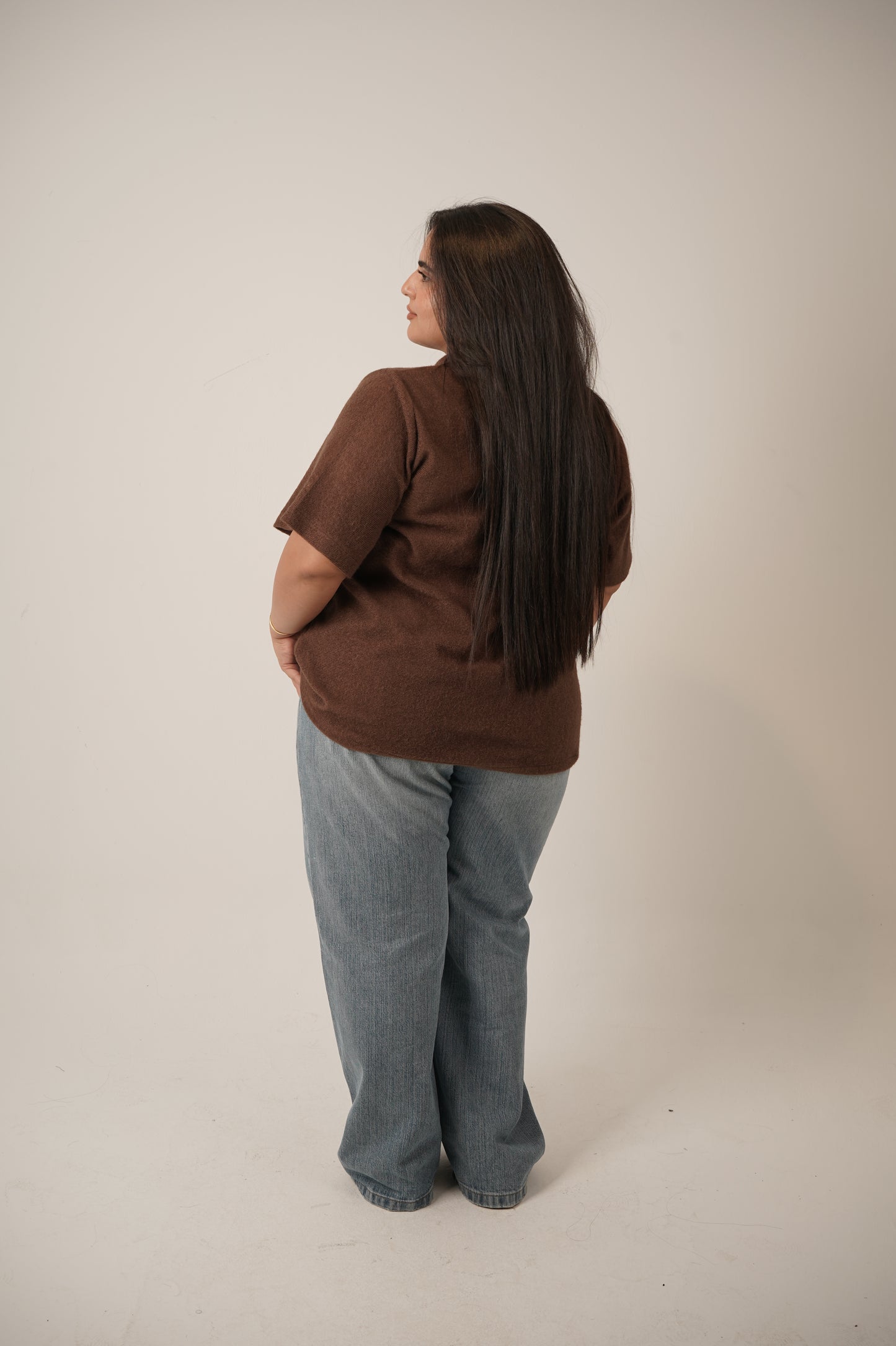 Mila Mohair Top in Brown