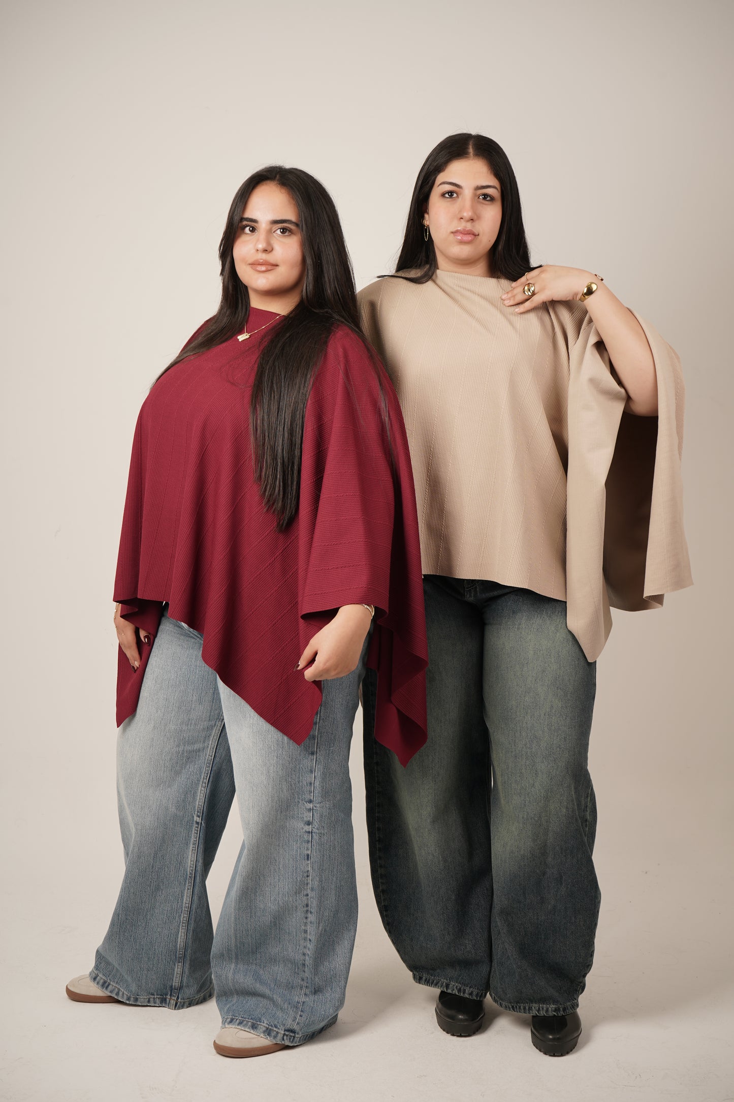 Maeve Beige Poncho