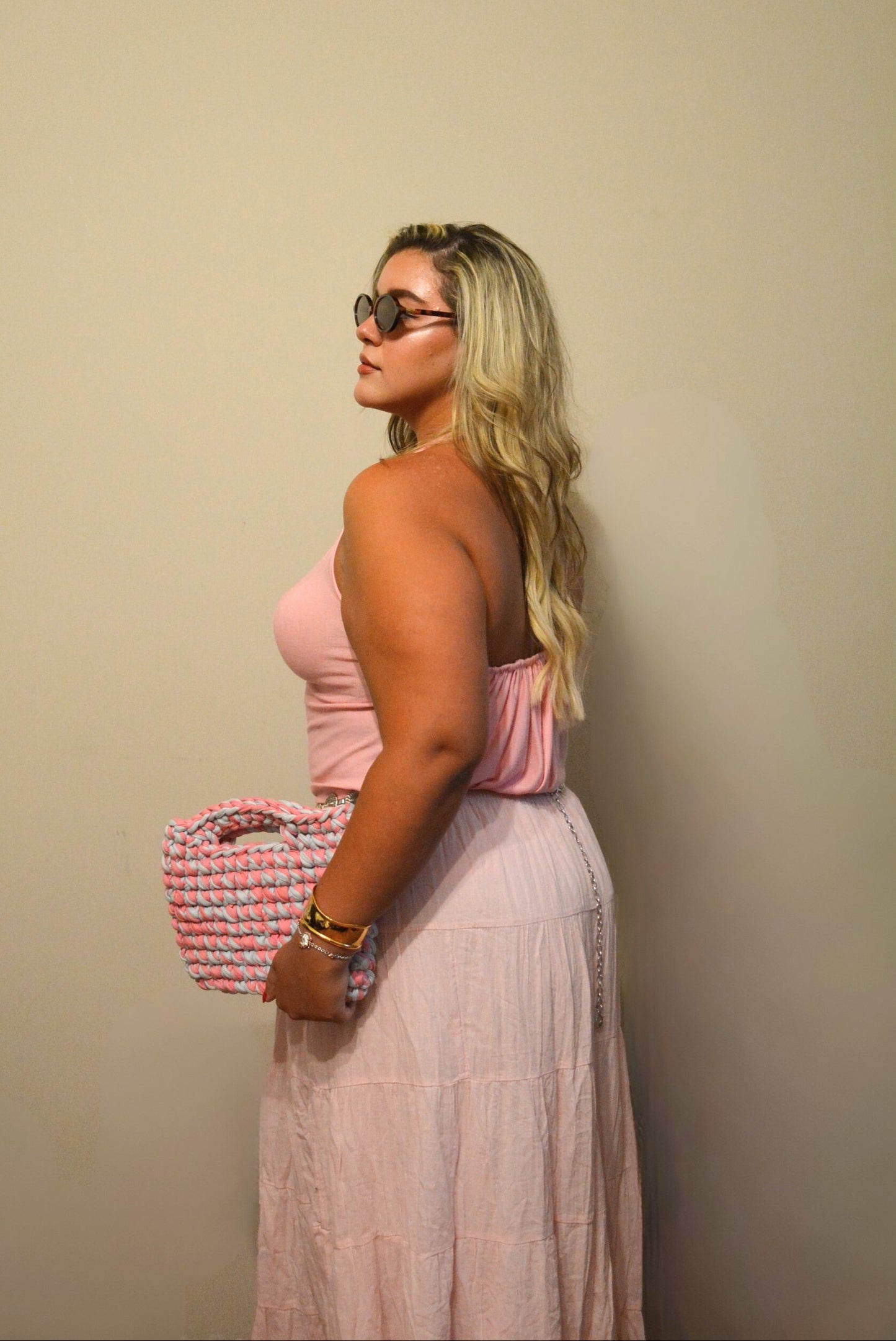 Nova Halter Top in Pink