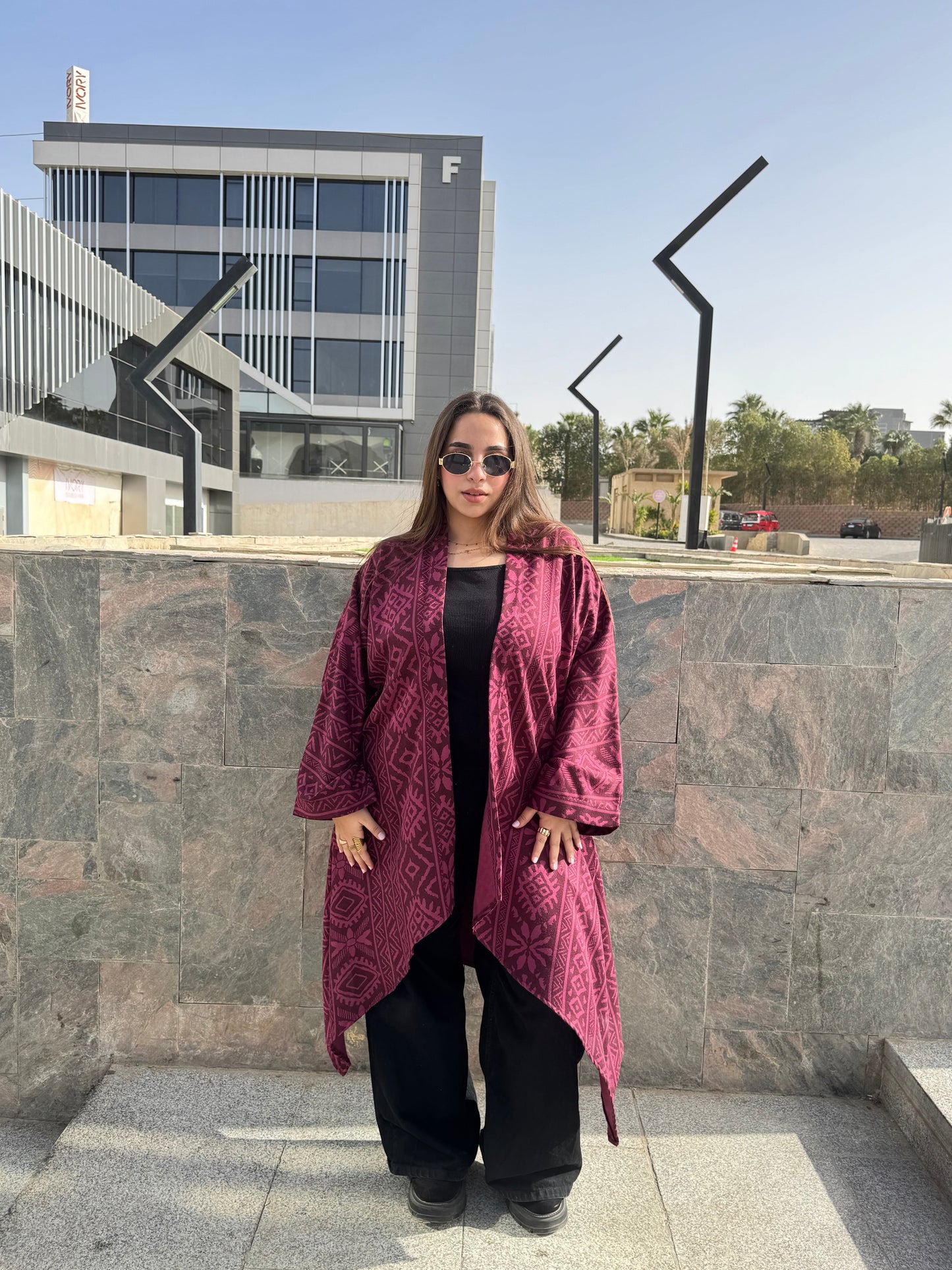 Alaya Kaftan in Pink/Brown