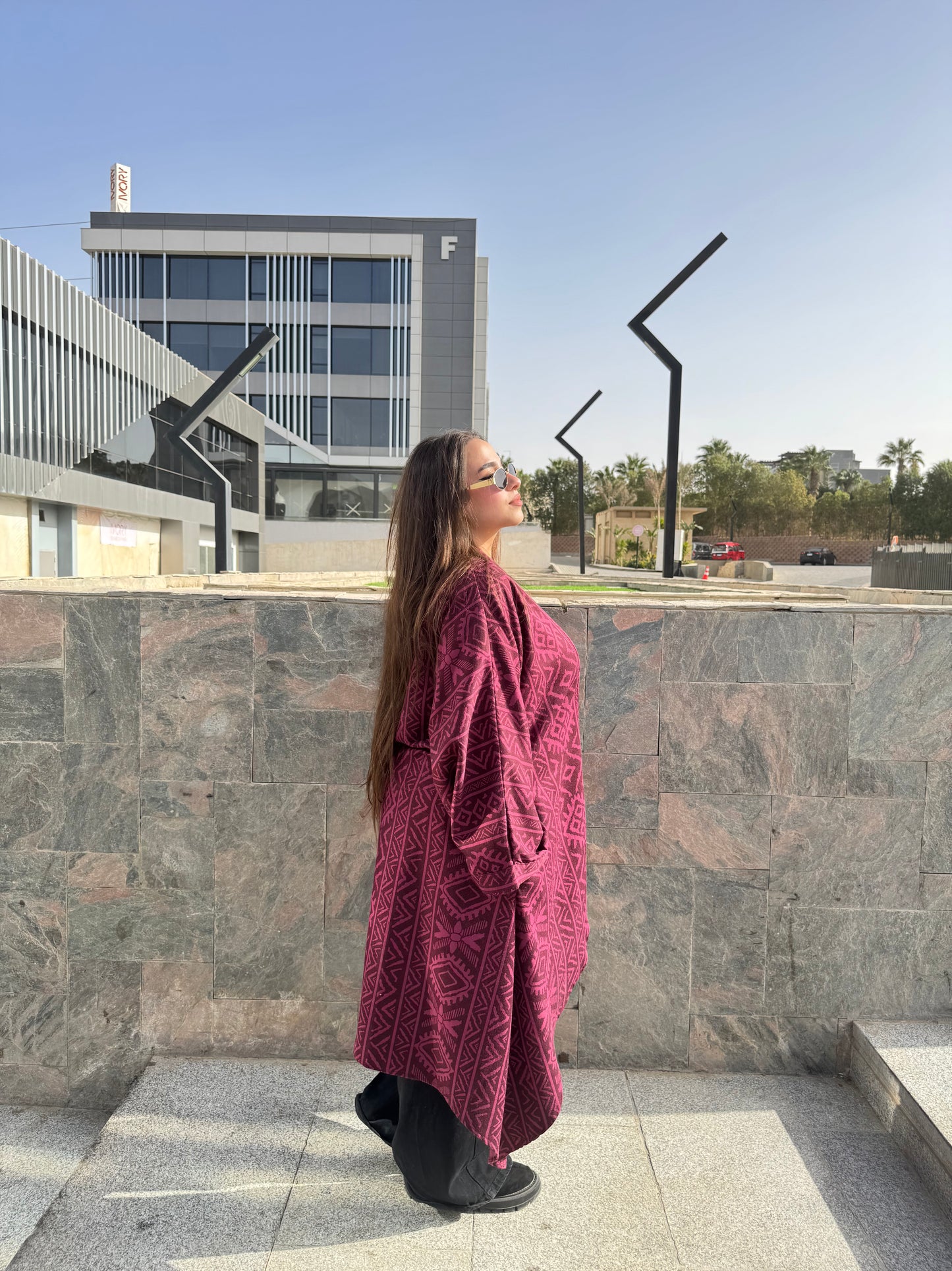 Alaya Kaftan in Pink/Brown
