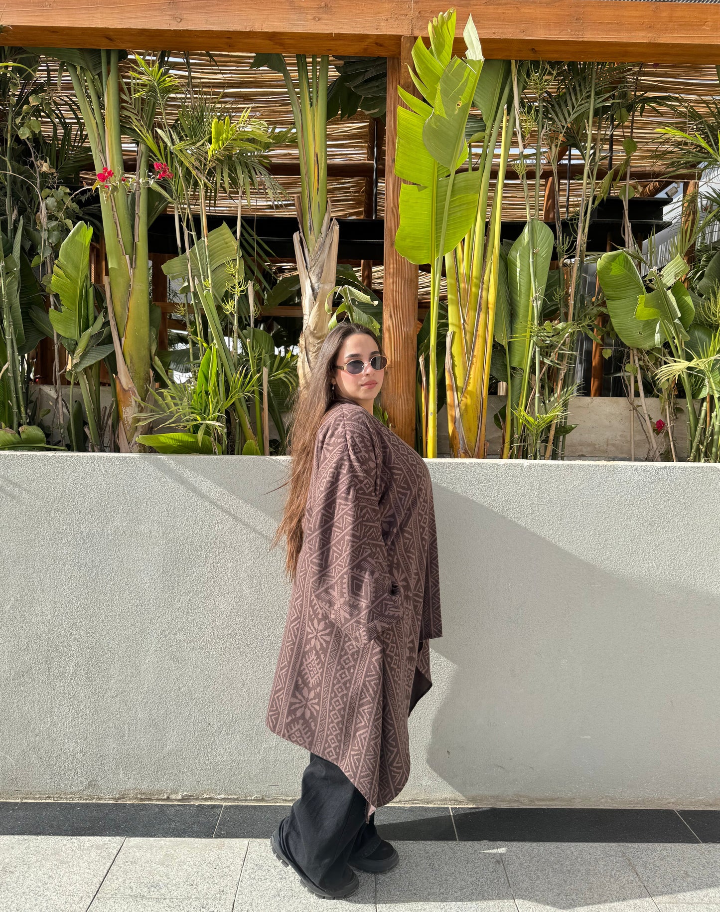 Alaya Kaftan in Brown/Beige