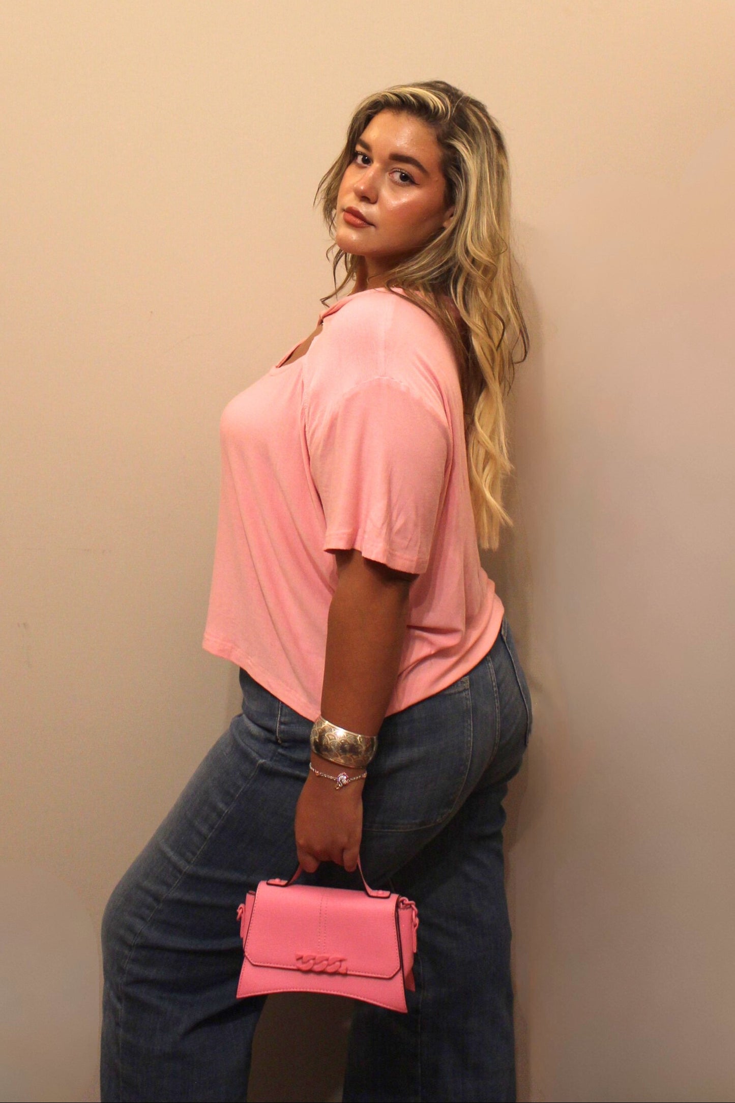 Luna Twist Top in Pink