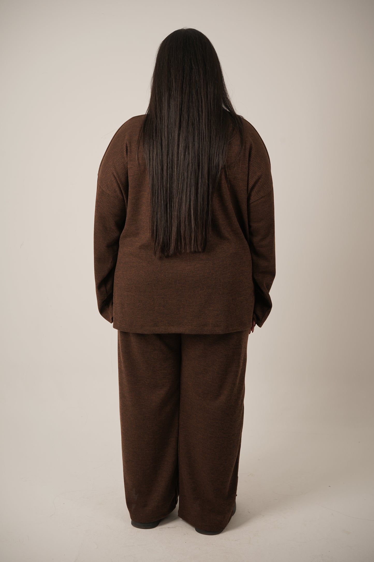 Sienna Ribbed Pants in Brown