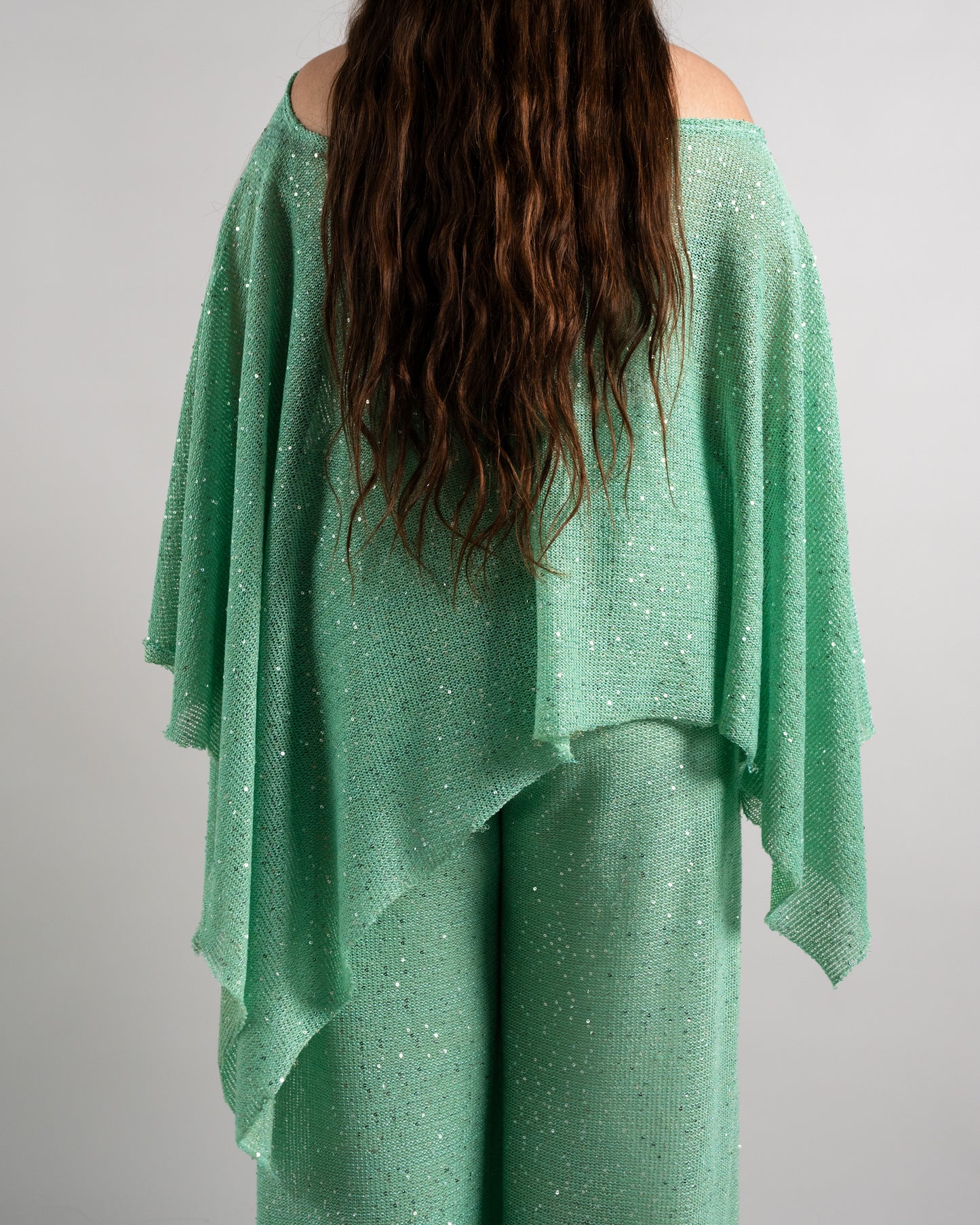 Mykonos Off-Shoulder Glitter Top