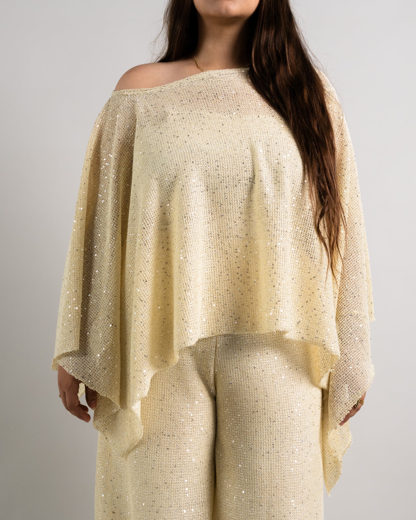 Mykonos Off-Shoulder Glitter Top
