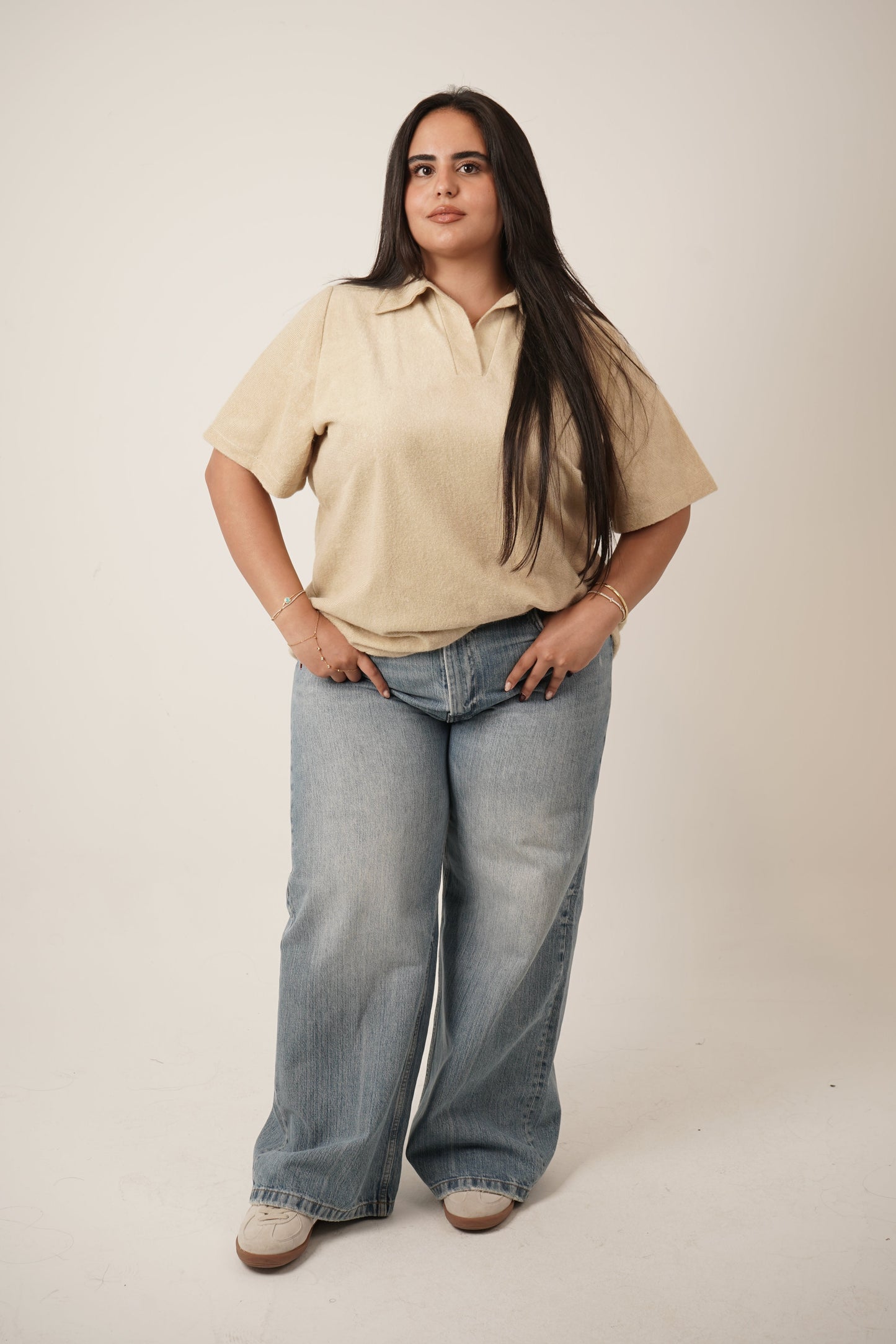 Mila Mohair Top in Beige