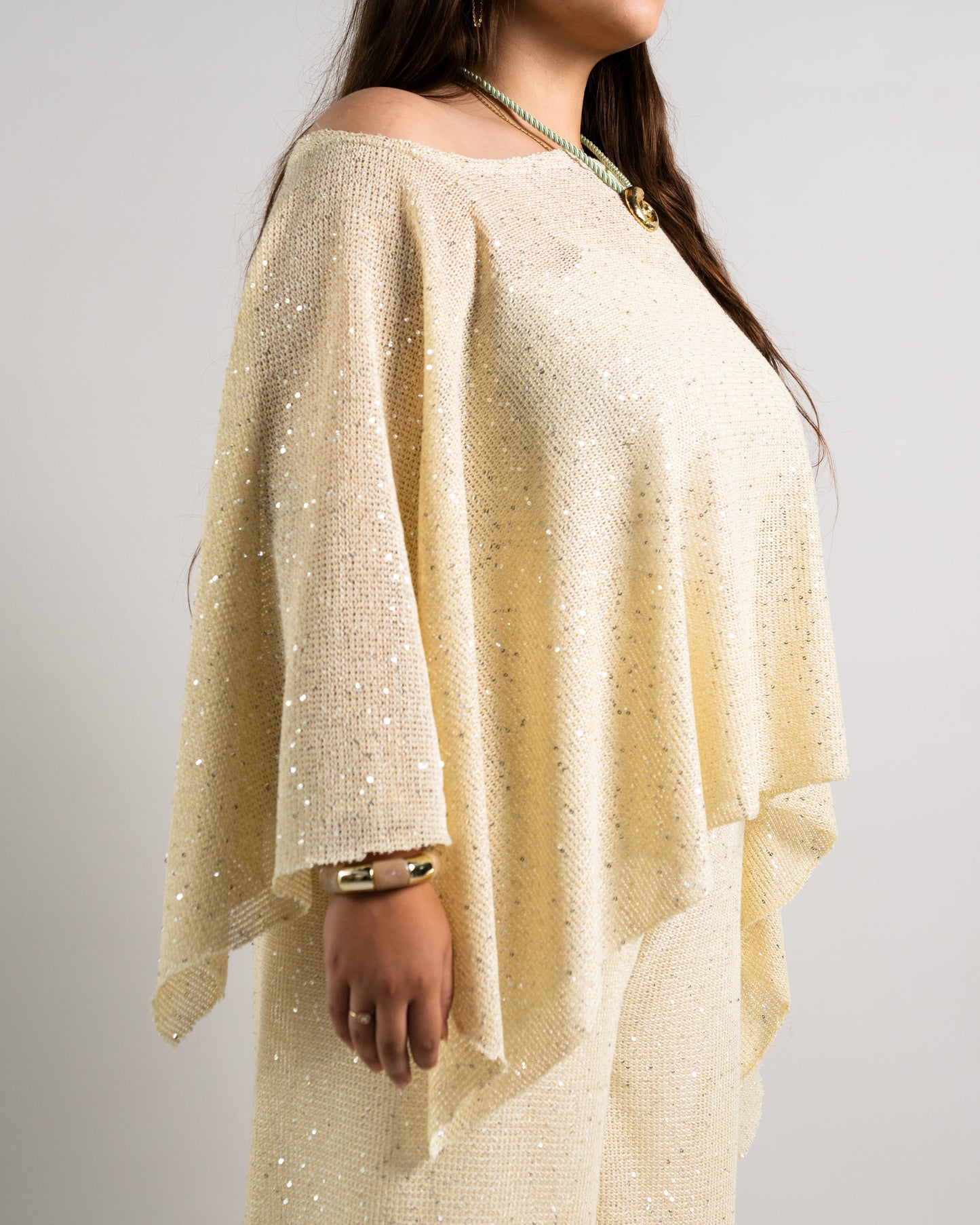 Mykonos Off-Shoulder Glitter Top