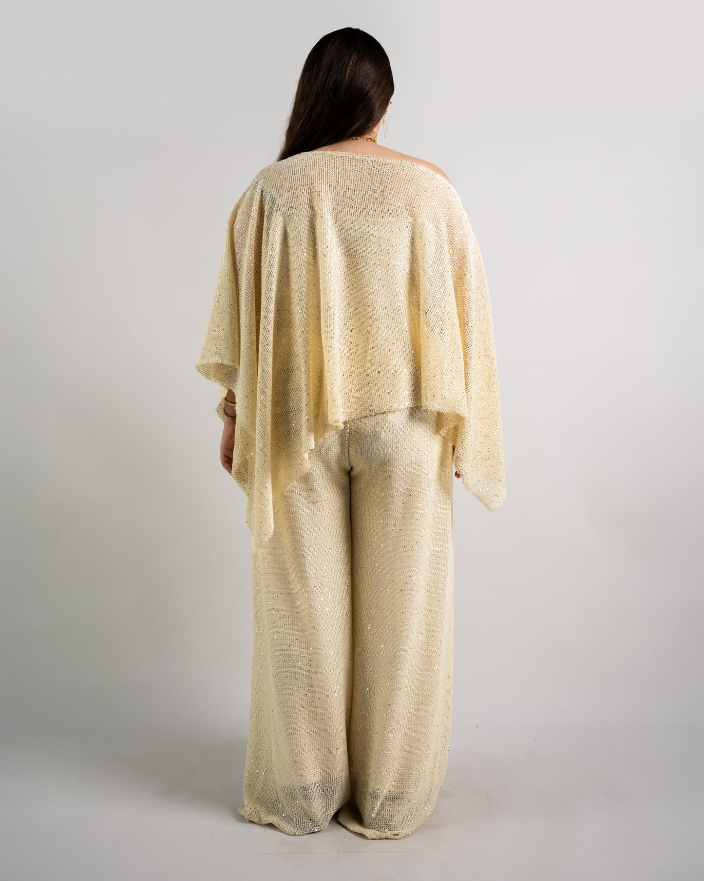 Mykonos Off-Shoulder Glitter Top