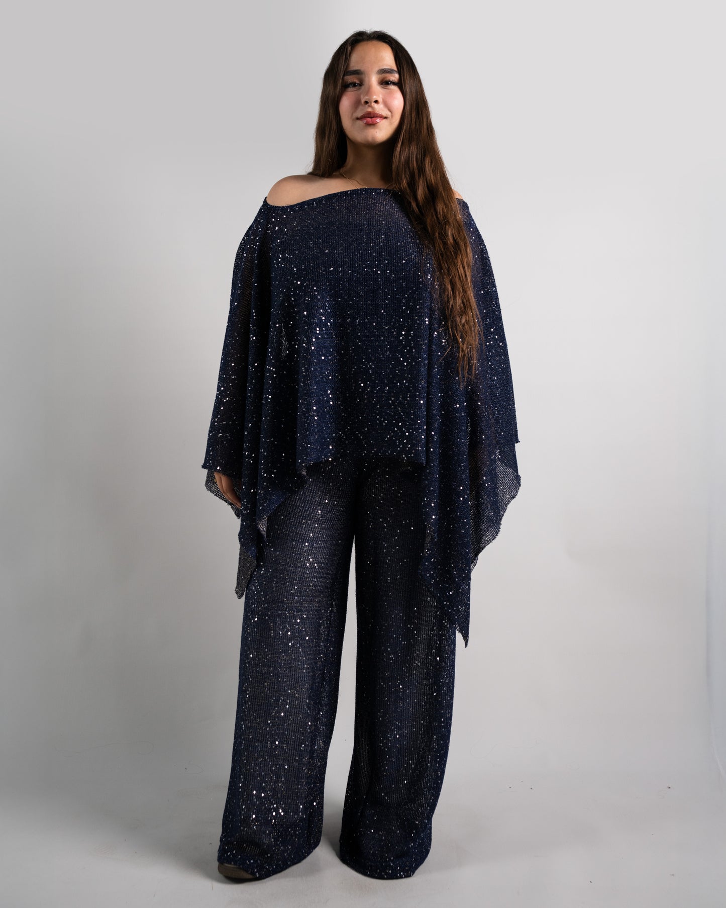 Mykonos Off-Shoulder Glitter Top