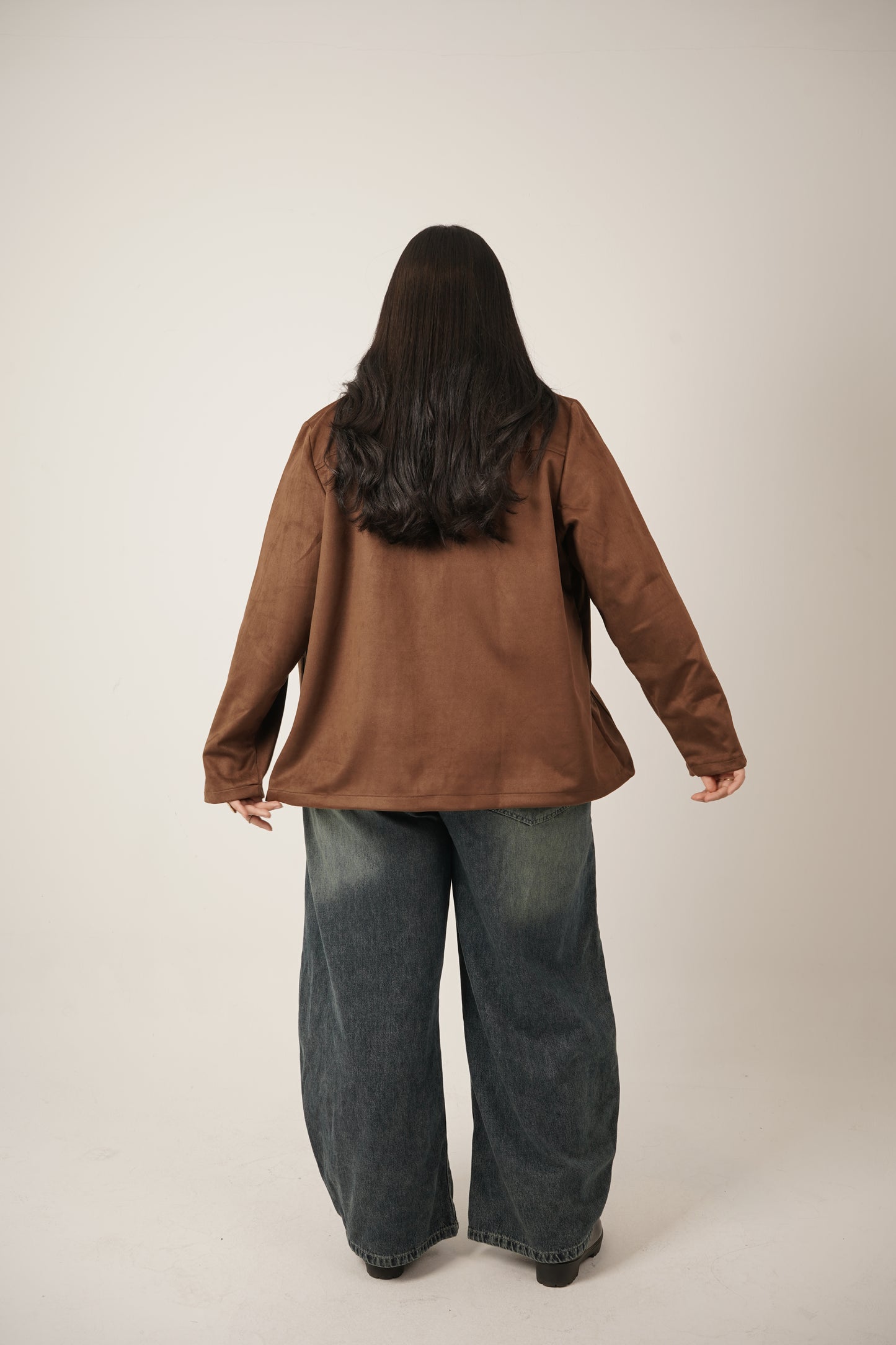 Faye Suede Jacket in Light Brown