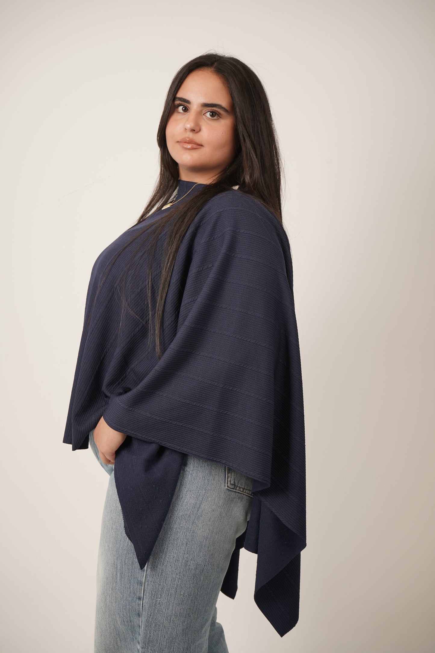 Maeve Navy Poncho