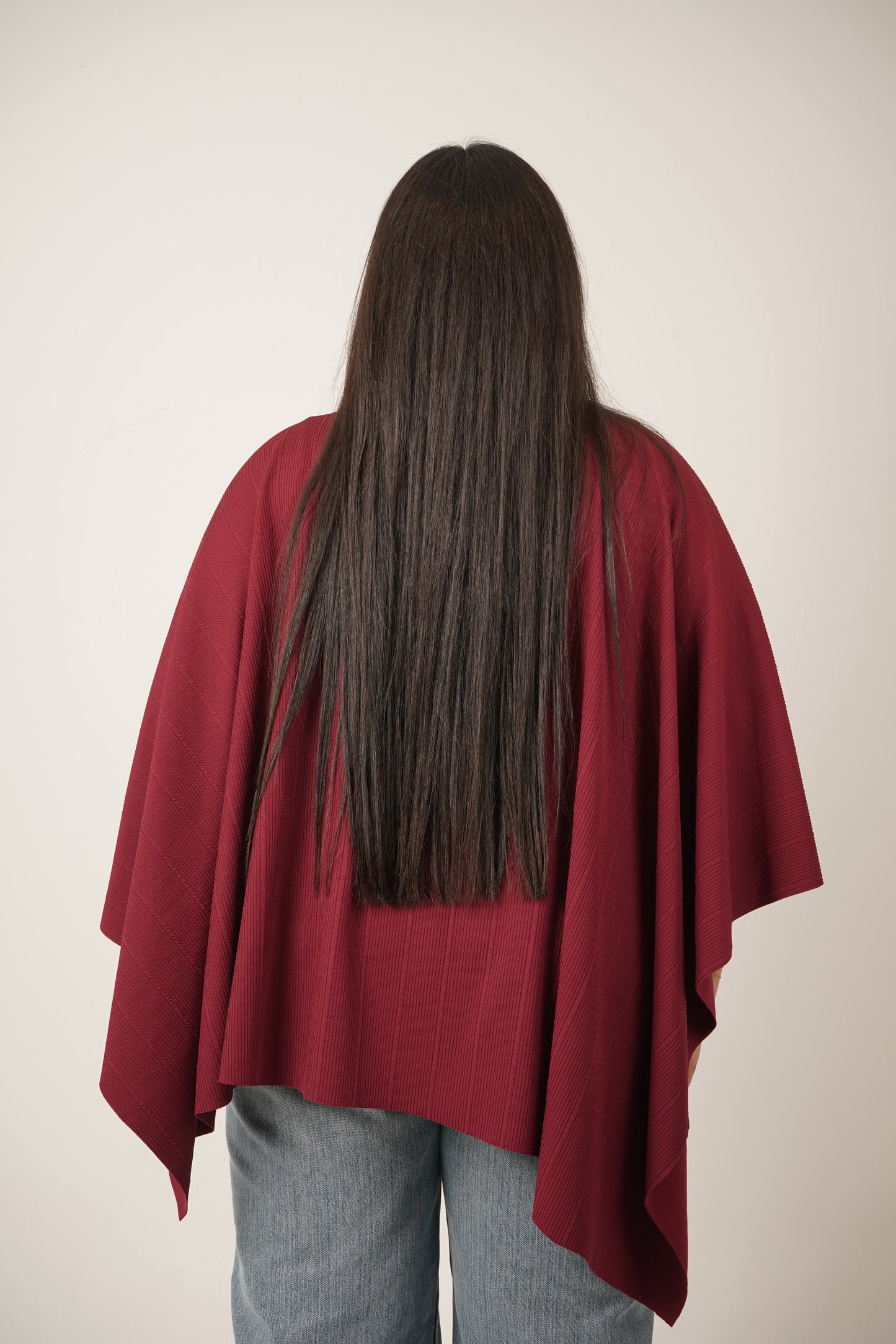 Maeve Burgundy Poncho