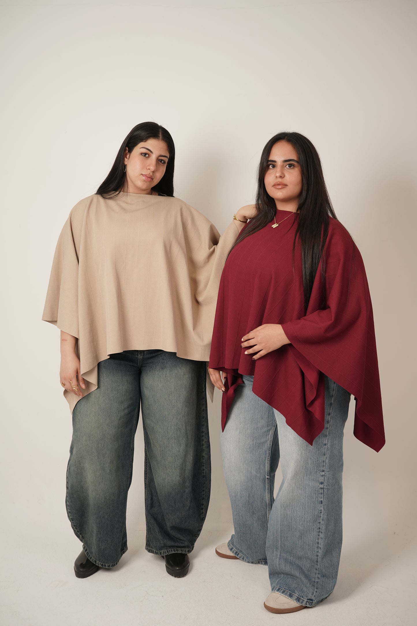 Maeve Beige Poncho
