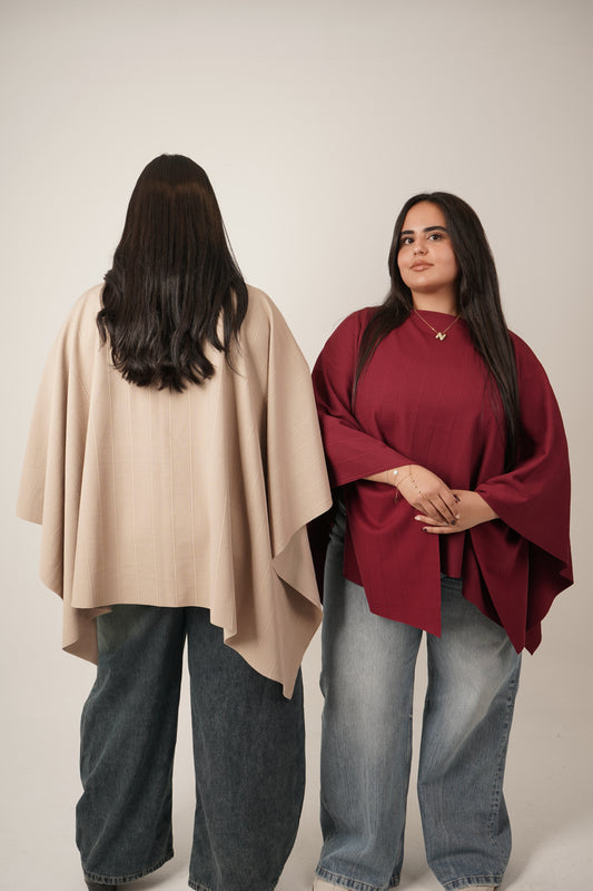 Maeve Beige Poncho