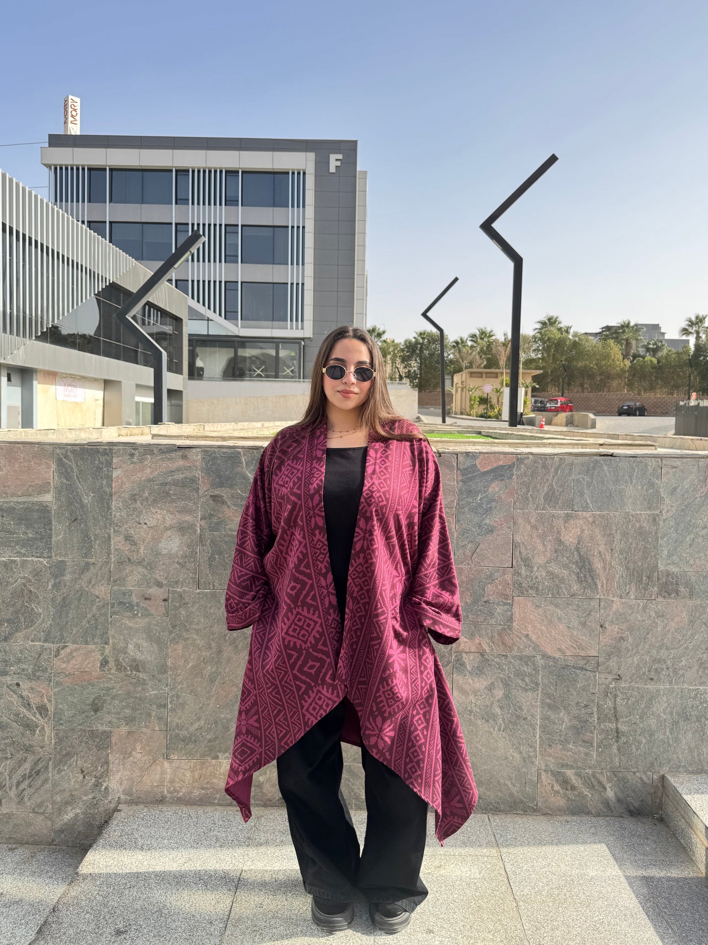 Alaya Kaftan in Pink/Brown